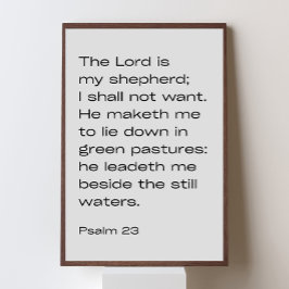 Psalm 23:1–2 –  Desert Faith Minimalist Poster ポスター