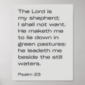 Psalm 23:1–2 –  Desert Faith Minimalist Poster ポスター (正面)