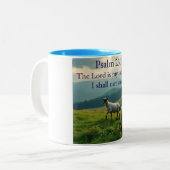Psalm 23:1 Bible Verse Coffee Mug  ツートーンマグカップ (正面左)