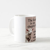Psalm 23:1 Christian Lamb Coffee Mug コーヒーマグカップ (正面左)