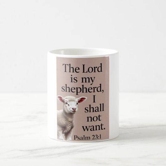 Psalm 23:1 Christian Lamb Coffee Mug コーヒーマグカップ (中央)