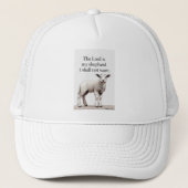 Psalm 23:1 Christian Lamb Trucker Hat キャップ (正面)
