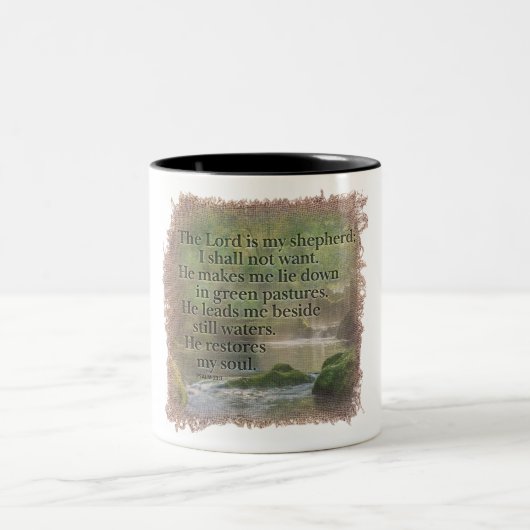 PSALM 23:1 - Coffee Mug ツートーンマグカップ (中央)