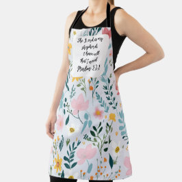 Psalm 23:1 Floral Apron エプロン
