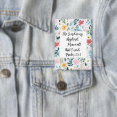 Psalm 23:1 Floral Button 缶バッジ (インサイチュ)