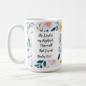 Psalm 23:1 Floral Coffee Mug コーヒーマグカップ (左)