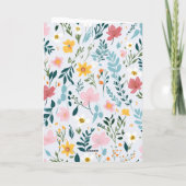 Psalm 23:1 Floral Greeting Card カード (裏面)