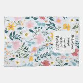 Psalm 23:1 Floral Kitchen Towels キッチンタオル (横)