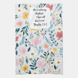 Psalm 23:1 Floral Kitchen Towels キッチンタオル