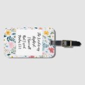 Psalm 23:1 Floral Luggage Tag ラゲッジタグ (正面横)
