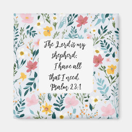 Psalm 23:1 Floral Magnet マグネット