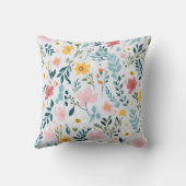 Psalm 23:1 Floral Throw Pillow クッション (裏面)