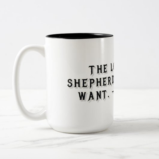 Psalm 23:1 Gift Mug ツートーンマグカップ (左)