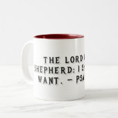 Psalm 23:1 Gift Mug ツートーンマグカップ (正面左)