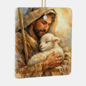Psalm 23:1 Good Shepherd Square Ornament セラミックオーナメント (右)