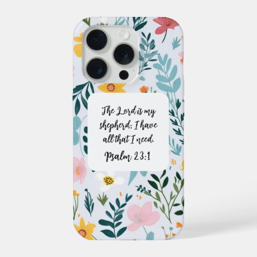 Psalm 23:1 iPhone 15 Pro Case iPhoneケース (裏面)