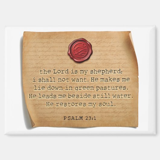 Psalm 23:1 Kitchen Magnet Home Accent マグネット (正面)