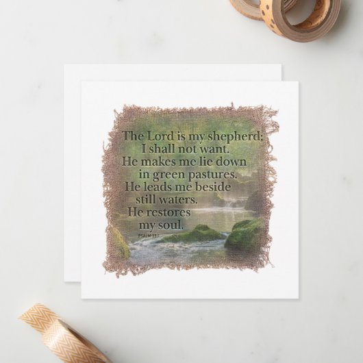 PSALM 23:1 - Personalized Notecard ノートカード (正面/裏面インサイチュ)