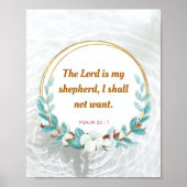 Psalm 23 : 1 - The Lord is my Sheperd Christian ポスター (正面)