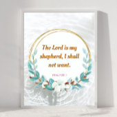 Psalm 23 : 1 - The Lord is my Sheperd Christian ポスター