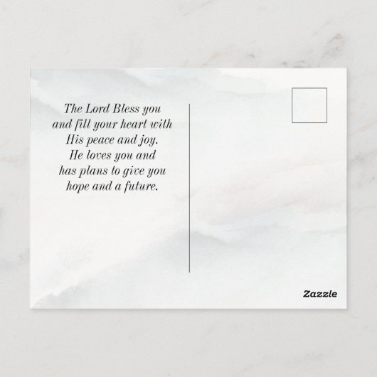 Psalm 23"4 He Restores My Soul Cross ポストカード (裏面)