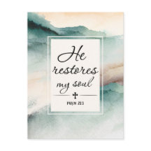 Psalm 23"4 He Restores My Soul Cross