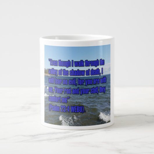 Psalm 23:4 WEBU Mug ジャンボコーヒーマグカップ (正面)