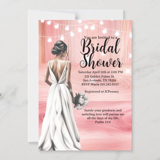 Psalm 23:6 Bridal Shower Invitation  マグネット招待状 (正面)