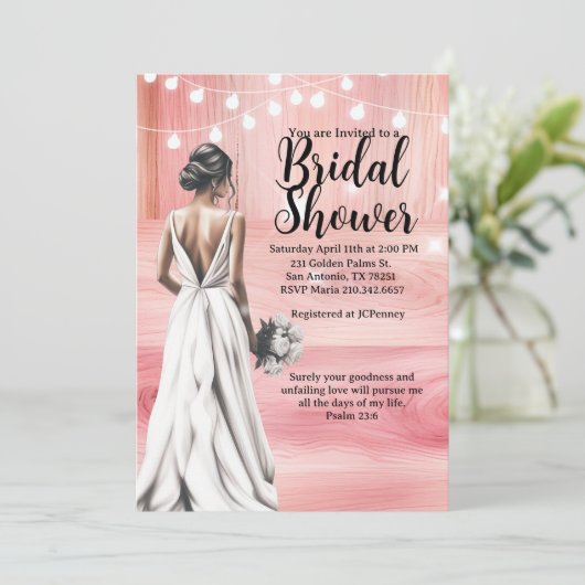 Psalm 23:6 Bridal Shower Invitation  招待状 (スタンド正面)