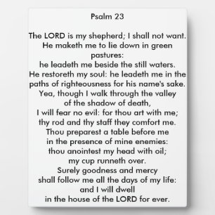 Psalm 23 8x10テーブルトップフォトプラーク フォトプラーク