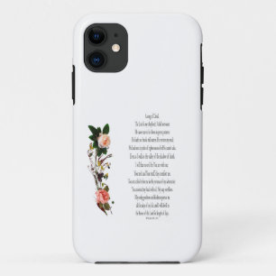 Psalm 23, A Song of David, Botanical iPhone case 11 ケース