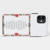 Psalm 23, A Song of David, iPhone caseフローラ Case-Mate iPhoneケース (裏面(横))