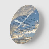 Psalm 23 Beatuil Bible Verse Christian ラウンド壁時計 (傾斜)