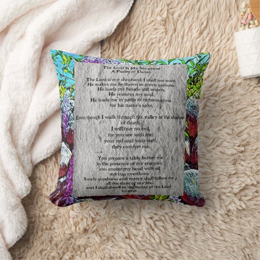 Psalm 23 biblical quote クッション (ブランケット)
