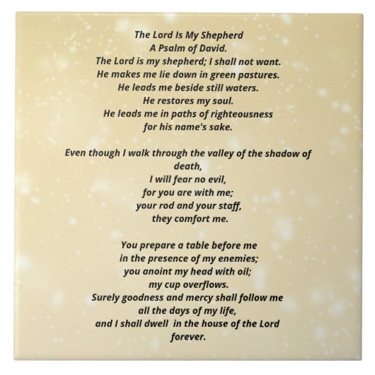 Psalm 23 biblical quotes タイル (正面)