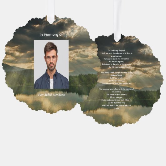Psalm 23 Celebration of Life Service  オーナメントカード (正面/裏面)