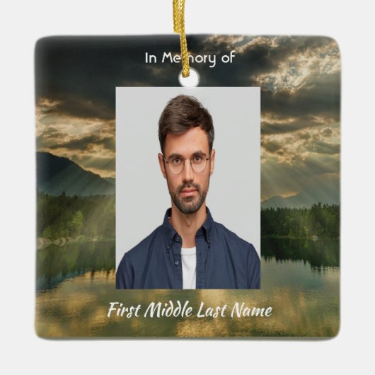 Psalm 23 Celebration of Life Service  セラミックオーナメント (正面)