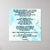 Psalm 23 Celestial Blue Abstract  キャンバスプリント (正面)