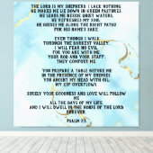 Psalm 23 Celestial Blue Abstract  キャンバスプリント (インサイチュ (ウッドフロア))