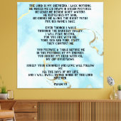 Psalm 23 Celestial Blue Abstract  キャンバスプリント (インサイチュ (リビング))