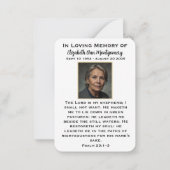 Psalm 23 Customizable Funeral Memorial Card ノートカード (裏面)