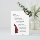 Psalm 23, Davidの緑の植物フローラはがき シーズンポストカード (スタンド正面)