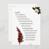 Psalm 23, Davidの緑の植物フローラはがき シーズンポストカード (正面/裏面)