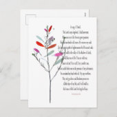 Psalm 23, Davidの緑の植物フローラはがき シーズンポストカード (正面/裏面)