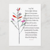 Psalm 23, Davidの緑の植物フローラはがき シーズンポストカード (正面)