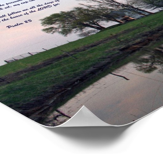 Psalm 23, Farm Pond poster ポスター (角)
