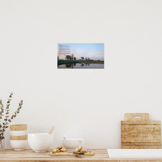 Psalm 23, Farm Pond poster ポスター (キッチン)