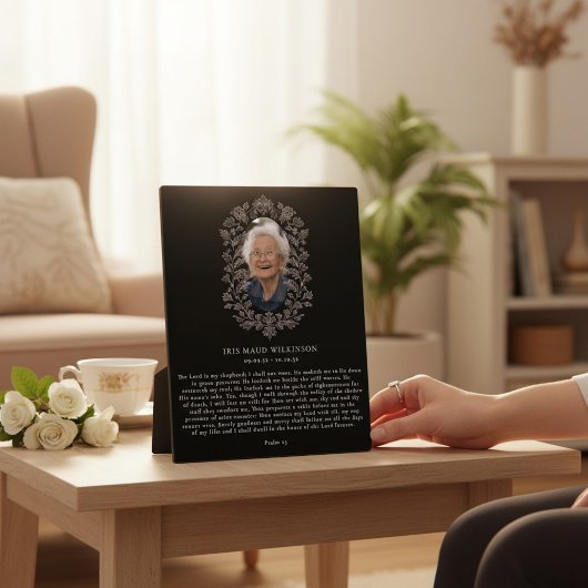 Psalm 23 In Loving Memory Plaque フォトプラーク