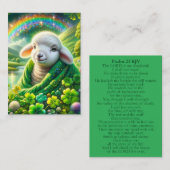 Psalm 23 KJVカード – Bunny Lamb 名刺 (正面/裏面)