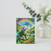 Psalm 23 KJVカード – Serene Lamb 名刺 (スタンド正面)